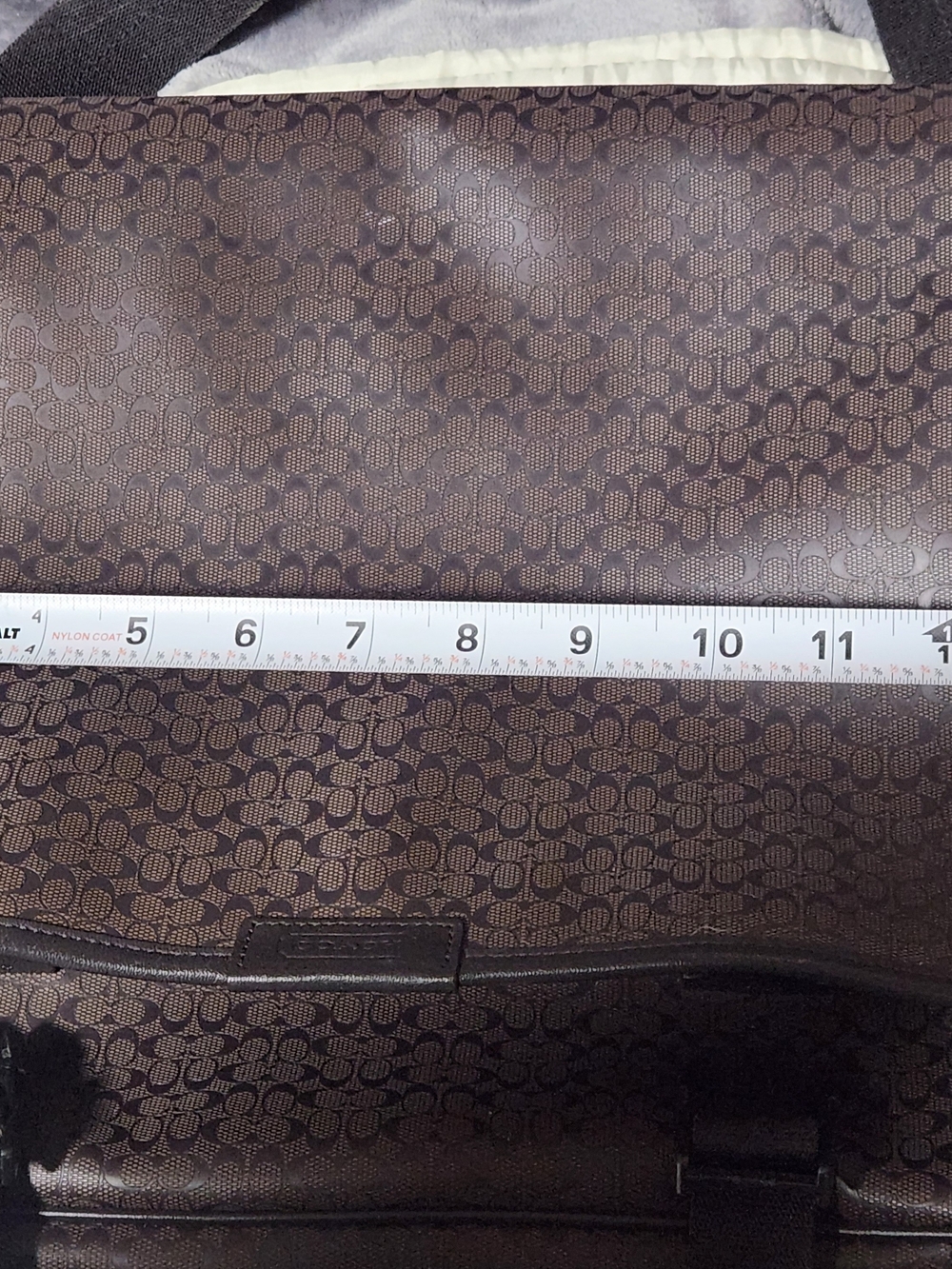 Coach Brown Signature Laptop Tote